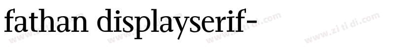 fathan displayserif字体转换